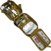 Open tan Wilderness First Aid Kit organizer with supplies secured inside