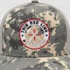 Thin Red Line Tactical embroidered patch on digital camo hat